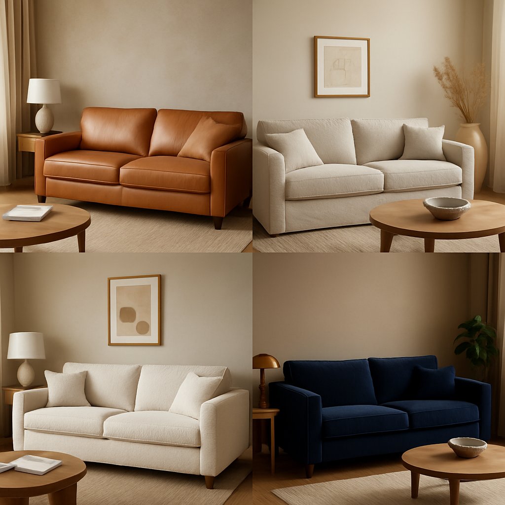 Sofás com diferentes texturas para decoração