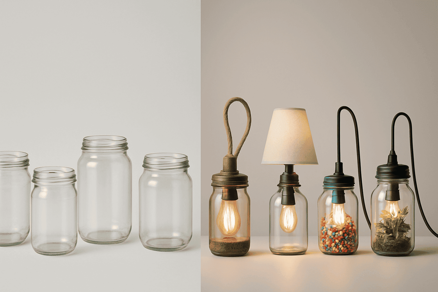 Transforme Potes de Vidro em Luminárias Criativas: 5 Projetos Incríveis que Você Pode Fazer Hoje